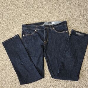 Volcom Vorta Slim‎ Straight Dark Rinse Jeans 32x30